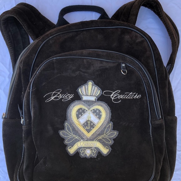 Juicy couture brown velvety backpack - Picture 4 of 6